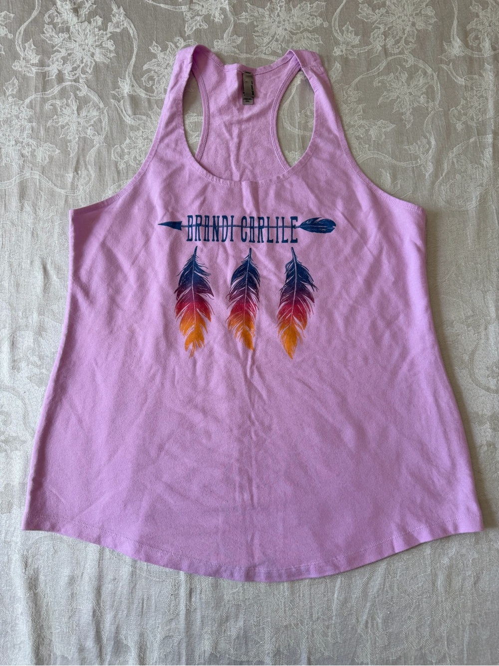 Next Level Women’s Brandi Carlisle Racerback Tank Top Light Purple Size XXL